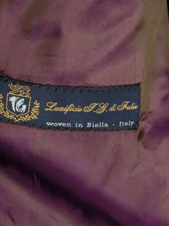 Tiger Of Sweden Blazer Mens 50 40L Black Geometric One Button Vented Peak Lapel - Picture 14 of 16